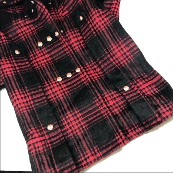 Alexander Wang Runway Buffalo Check Plaid Coat S - Picture 5 of 8